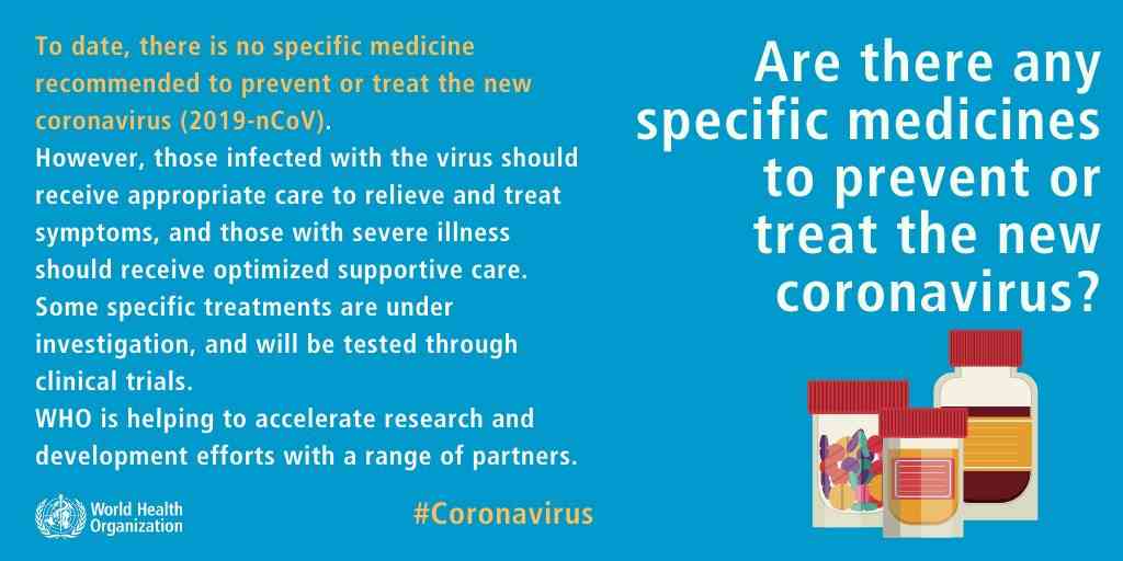 No medications for novel coronavirus