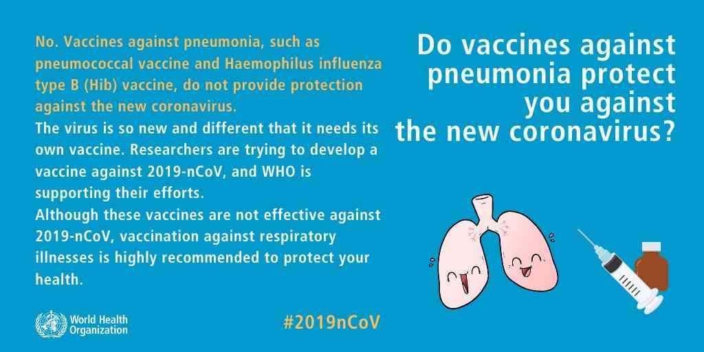 Pneumonia vaccines don't help against novel coronavirus