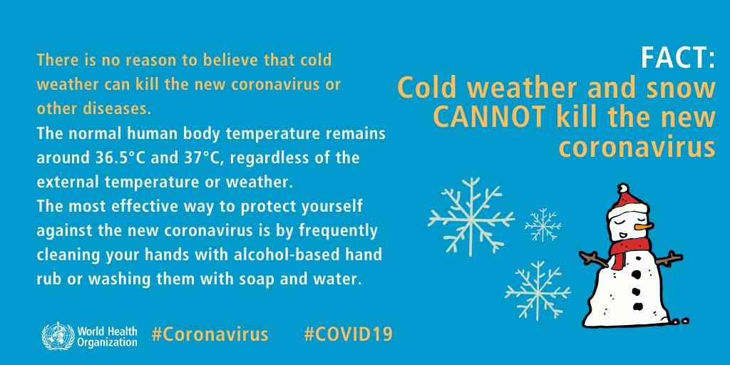 Snow cannot kill the novel coronavirus