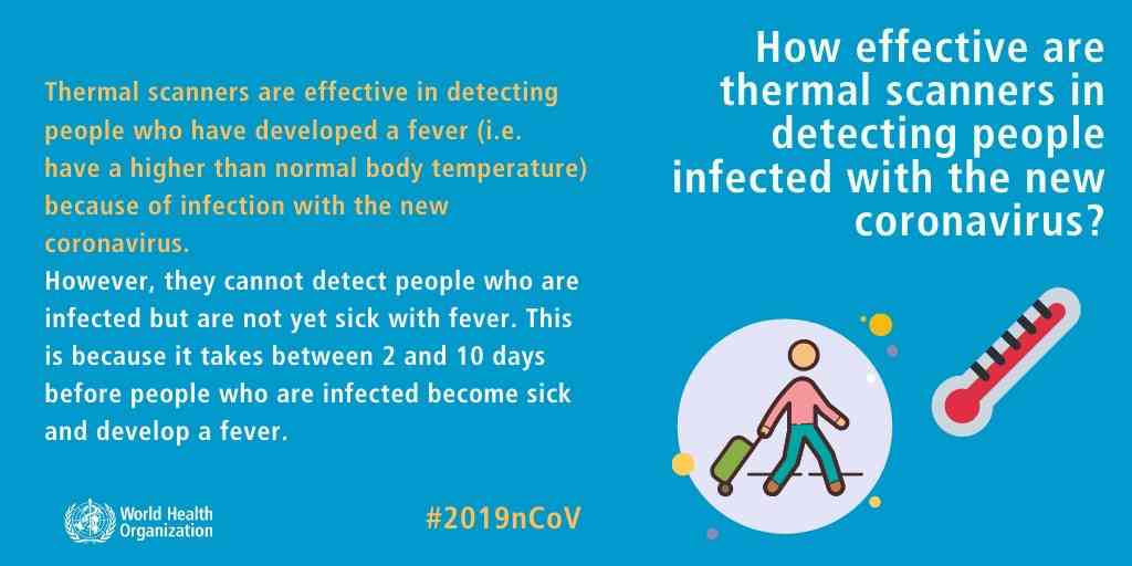 Thermal scanners detect feverish people only